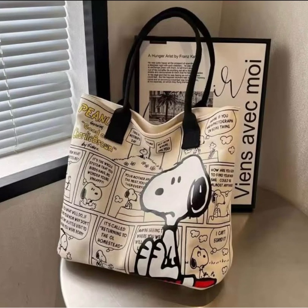 Brand New Snoopy Comic Strip Tote Bag